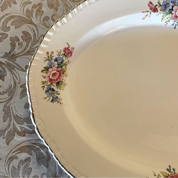 Ridgway Platter Roses Transfer Ware Vintage made in England Gorgeous - Picture 6 of 7